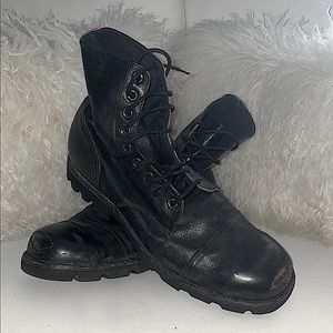 Diesel steel toe combat boots